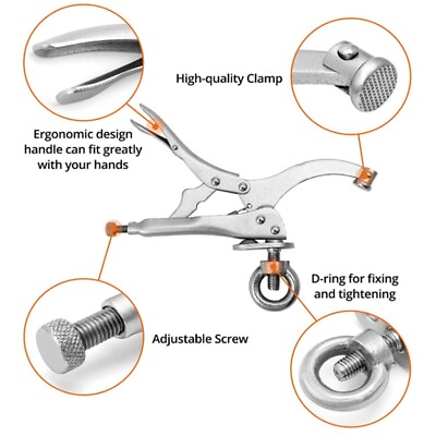 #ad 1X 9 Inch Tongs Strong Pliers Fixed Clamp Bit Pressure Locking Clamp X7C5 AU $35.99