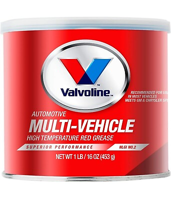 #ad Valvoline VV614 Multi Vehicle High Temperature Red Grease 1 LB Tub $16.50