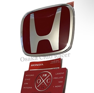 #ad #ad New GENUINE OEM FL5 Honda Civic Type R Front Emblem Grille Badge Red Logo 2023 $69.95