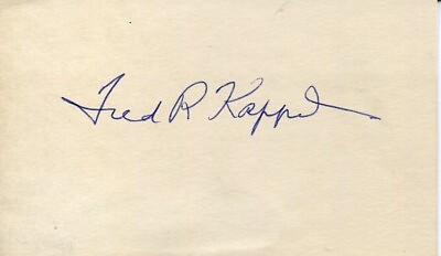 #ad Frederick Kappel President Western Electric ATamp;T Chairmen LBJ Signed Autograph $49.99
