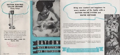 #ad Dayton Water Systems And Softeners Brochure 1950#x27;s $6.79