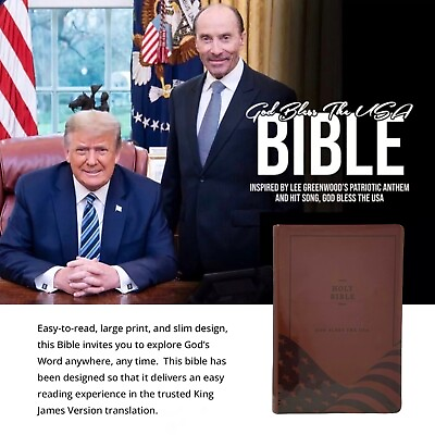 #ad DONALD TRUMP God Bless The USA Bible Lee Greenwood MAGA Patriotic SAME DAY SHIP $114.99