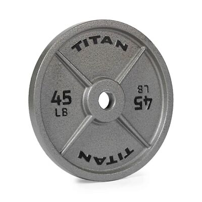 #ad Titan Fitness 45 LB Cast Iron Olympic Plate Sold Individually Classic Plates $79.99