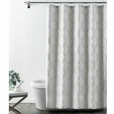 Croscill Gwynn Silver 54 In X 78 In Shower Curtain 100% Polyester #ad $30.99