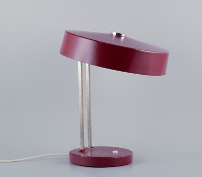 #ad Kaiser Leuchten. Burgundy coloured desk lamp. 1960s. $500.00