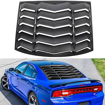 #ad For Dodge Charger 2011 2022 Rear Window Louver Scoop Sun Shade Cover Vent ABS $134.90