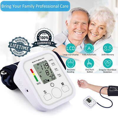 #ad Upper arm cuff automatic blood pressure machine with digital sphygmomanometer US $11.59