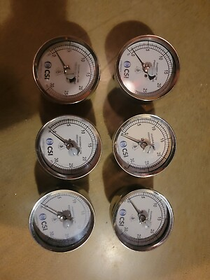 #ad Lot of 6 Pharma Flow Pressure Gauge 0 to 30 PSI 1.5quot; Tri Clamp $400.00