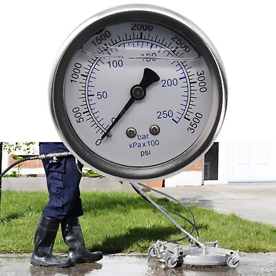#ad Pressure Gauge Meter Detector Pressure Gauge Pressure Washer 0 250 Bar $21.98