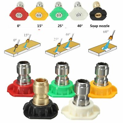 #ad Pressure Washer Spray Nozzle Tips 1 4 Quick Connection Design 2.5 GPM 1 5PC $6.79