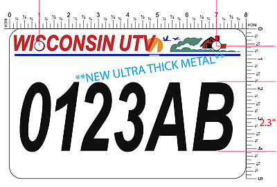 #ad Wisconsin UTV License Plate **5 STAR SELLER** NOW EXTRA HEAVY DUTY WITH FRAME $19.99