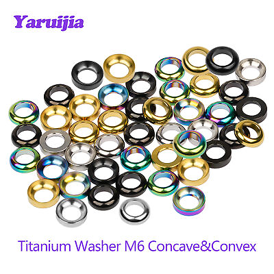 #ad Titanium M6 Washers Concaveamp;Convex Gasket Spacer for Bike Disc Brake Caliper $2.24