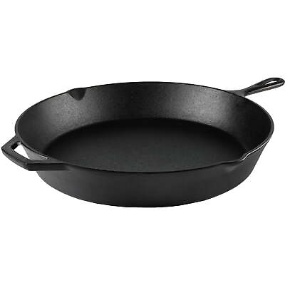 Pre Seasoned 15quot; Cast Iron Skillet with Handle and Lips #ad $26.43