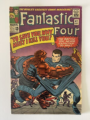 FANTASTIC FOUR #42 MARVEL 1965 FRIGHTFUL FOUR STAN LEE JACK KIRBY CLASSIC COVER $50.00