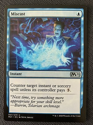 #ad Miscast NM MTG Core Set 2021 057 274 Uncommon M21 Counterspell $2.98