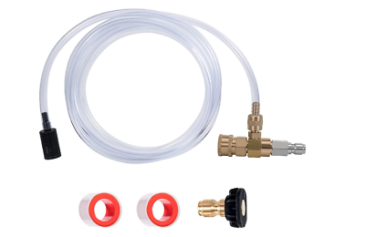 Pressure Chemical Injector Washer Soap Pump Protect Brass Quick Connect PVC Hose $73.41
