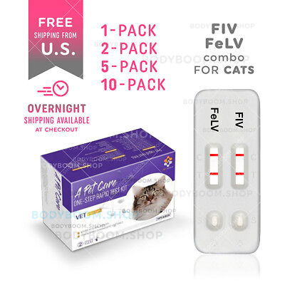 #ad FIV FeLV Combo Test for Cats Feline Immunodeficiency amp; Leukemia Virus Home Kit $79.46