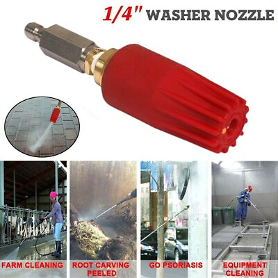 #ad High Pressure Washer Rotating Nozzle Turbo Nozzle Spray Tip 5100 PSI $48.34