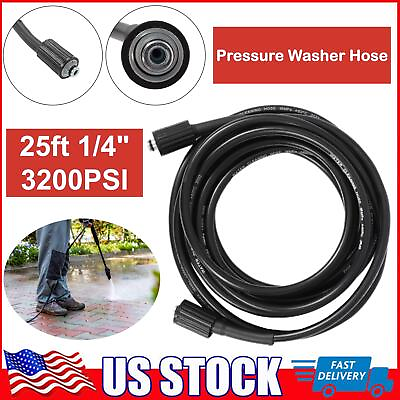 #ad 25ft x 1 4 Inch 3200PSI PEGGAS Pressure Washer Replacement Hose Brand New $20.13