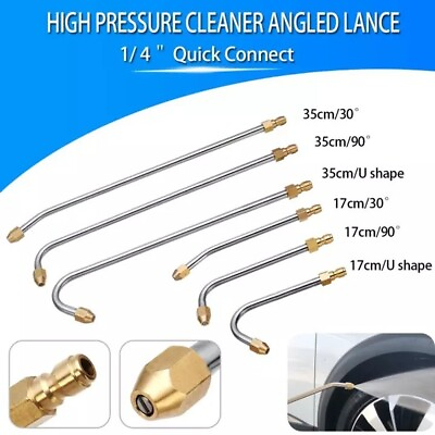 #ad 90?? 30?? U Shape Pressure Car Washer Angled Lance Extension Spray Water Nozzle $15.54