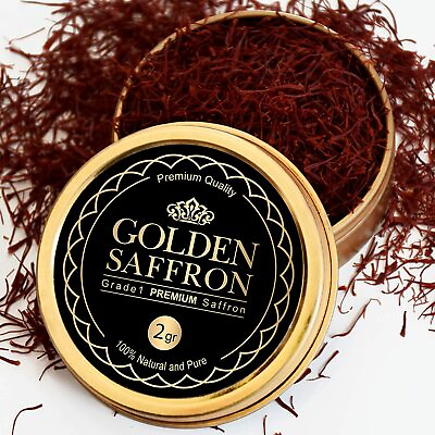 #ad Golden Saffron Finest Pure Premium All Red Saffron Threads Grade A $299.95