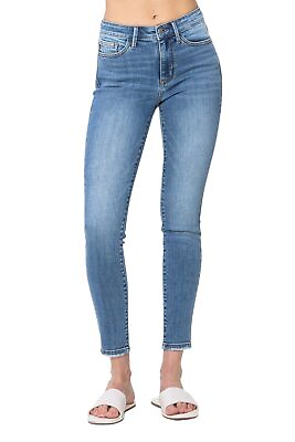 #ad Judy Blue Women#x27;s Mid Rise Vintage Wash Skinny Jeans $63.99