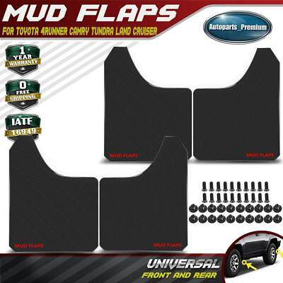 #ad 4PCS Frontamp;Rear Black Universal Splash Guards Mud Flaps for Toyota Car Pickup $24.99