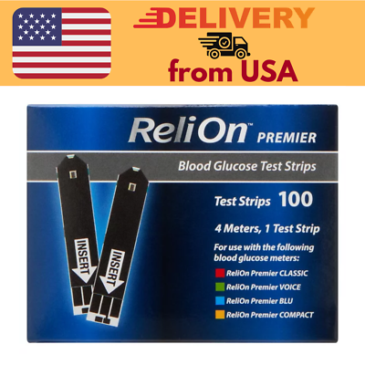 #ad Best Price ReliOn Premier Blood Glucose Test Strips 100 Count Freeshipping $15.65