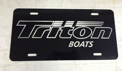 #ad Triton Boats LOGO Car Tag Diamond Etched on Aluminum License Plate $18.95