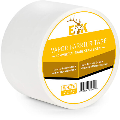 #ad Vapor Barrier Seam Tape for Crawlspace Carpet and Floors White 4in x 180ft $34.99