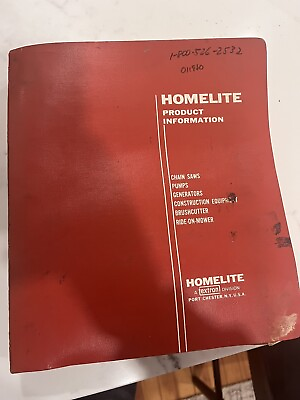 Binder full of HOMELITE Parts Lists Catalogs Illustrated Lot #ad #ad $50.00