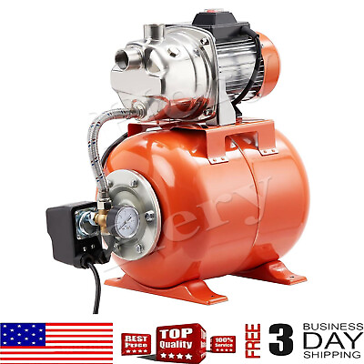 #ad New 1.6HP JET WATER PUPM Pressure Booster Water Jet Stainless Pump Self Priming $229.00