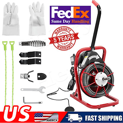 Commercial 50ft x 3 8quot; Sewer Snake Drain Auger Cleaner Cleaning Machine Plumbing #ad $203.99