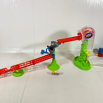 #ad Mighty Beanz Slammer Time Race Track with 2 Exclusive Beanz 99% Complete $29.95