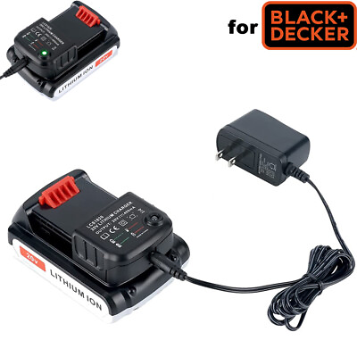 FOR Black amp; Decker Lithium Ion 20 Volt MAX LBXR20 LB20 Battery LCS1620 ChargerOp $12.59