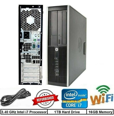 #ad CLEARANCE HP Intel Core i7 CPU Desktop Computer 3.40 GHz 1TB HDD WINDOWS 10 Pro $169.95