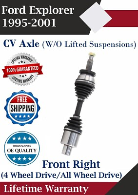 #ad New OE Front Right CV Axle For 1995 2001 Ford Explorer 4WD 4X4 Lifetime Warranty $85.41