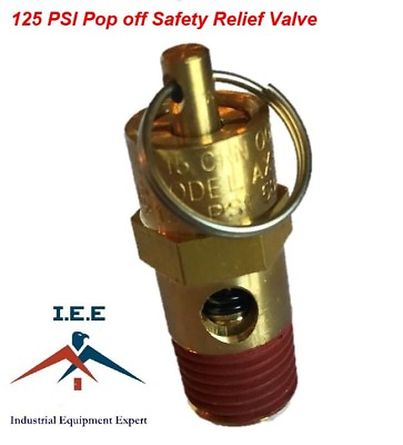 #ad New 1 4quot; NPT 125 PSI Air Compressor Safety Relief Pressure Valve Tank Pop Off $6.45