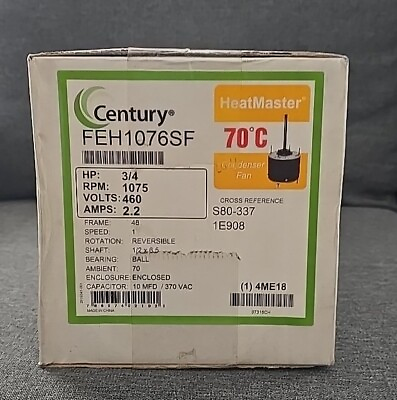 #ad Century FEH1076SF Condenser Fan Motor $250.00