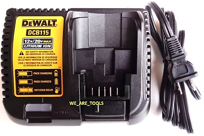 New Dewalt RAPID DCB115 Genuine 12 20V MAX FAST Battery ChargerFr Drill 20 volt $23.97
