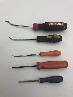 #ad Craftsman and unbranded Mix lot of 5 pick and hook tools used “Please Read” $13.99