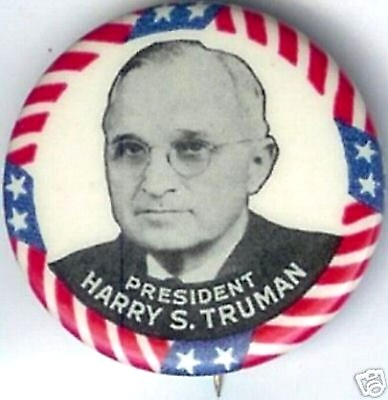 #ad 1948 HARRY S. TRUMAN campaign pin pinback button political president election $24.95