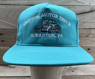 #ad Vintage Tractor Trailer Hat Simpson Motor Tuck Scranton PA San Sun $14.95