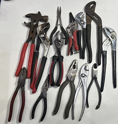 #ad #ad Craftsman Husky Pitsburgh Different Kinds and Sizes of Mixed Pliers Lot of 13 $34.00
