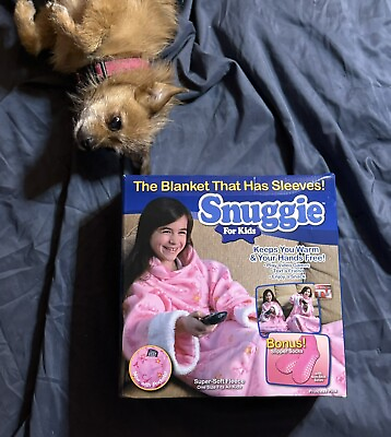 #ad Snuggie Kids One Size Blanket Robe w Pockets Fleece Princess Pink amp;Slipper Socks $20.00