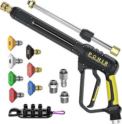 #ad #ad Pressure Washer Gun 3600 PSI with 3 8 Swivel Quick Connect Extension Wand Yellow $49.99