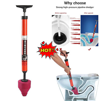High Pressure Toilet Unblock a ShotToilet PlungerStainless Toilet ClogRemove #ad #ad $10.66