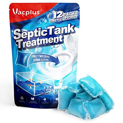 #ad Septic Tank Treatment 12 Pcs for 1 Year Supply Dissolvable Septic Tank Treatmen $13.99
