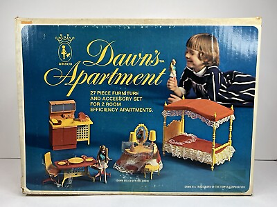 Vintage Amsco DAWN’S APARTMENT Doll Furniture Set In Original Box See Pics READ #ad $94.99
