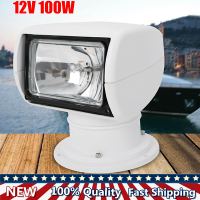 #ad new Marine Spotlight Boat Yacht Searchlight with Remote Control 100W 2500LM 12V $78.45